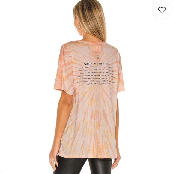 REVOLVE X One Teaspoon Starship Sunset Tie Dye Tee in Peach - Picture 3 of 11